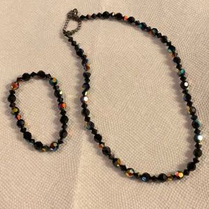 Multi color Austrian crystal necklace and bracelet. Brand new!